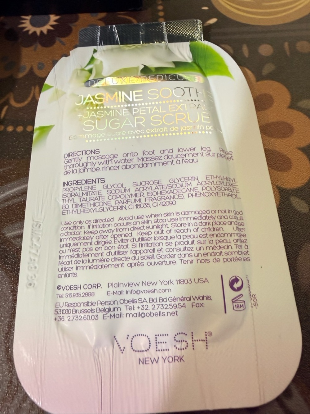 Voesh Jasmine Soothe Salt Soak Single-Use Pedicure Pack - Picture 3 of 5